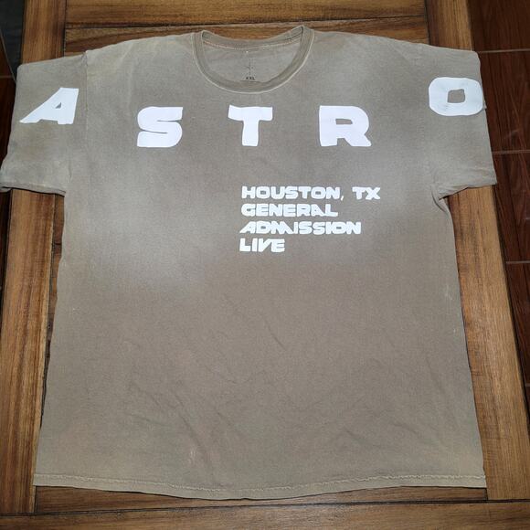 Astro World Brown Unisex Tee (Cactus Jack) "General Admission Live" - Size XXL - Picture 3 of 5